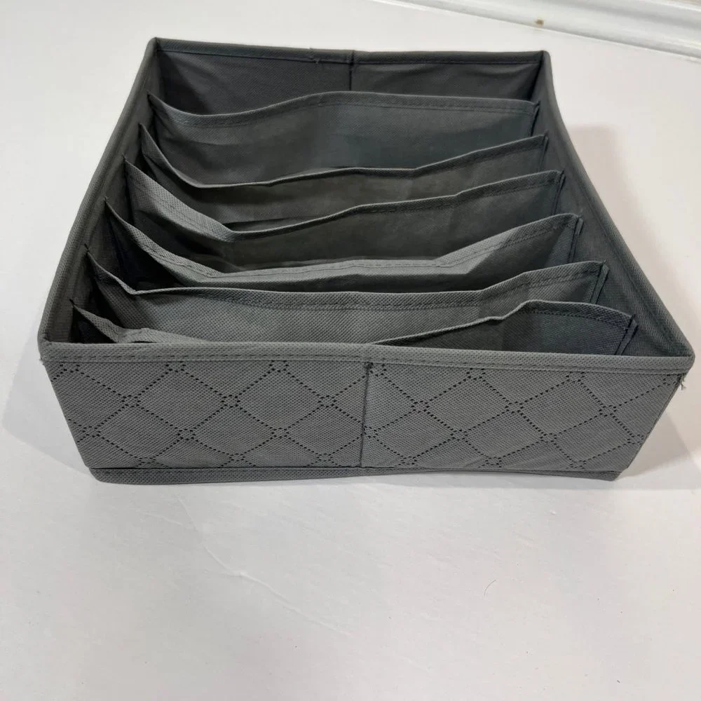Sorbus Gray Collapsible 7 Bra Drawer Storage